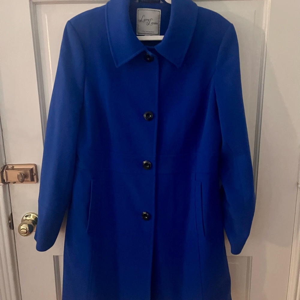 Larry Levine Royal Blue Trench Coat